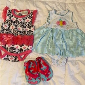 3 piece baby outfits with flip flops